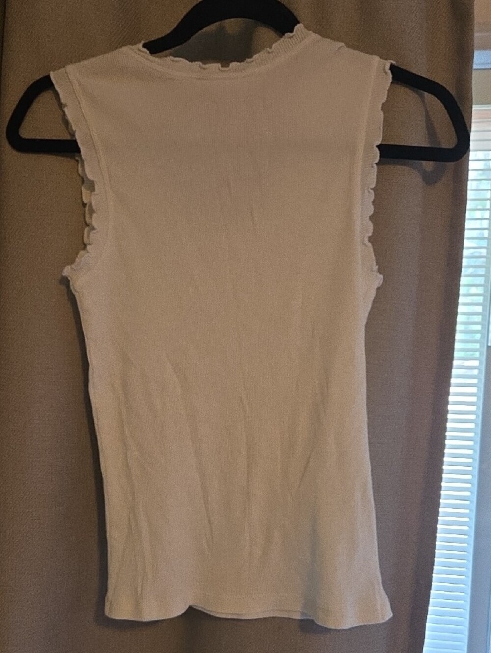 Blue Willi's White Ribbed Tank with Ruffle Trim - Picture 4 of 4